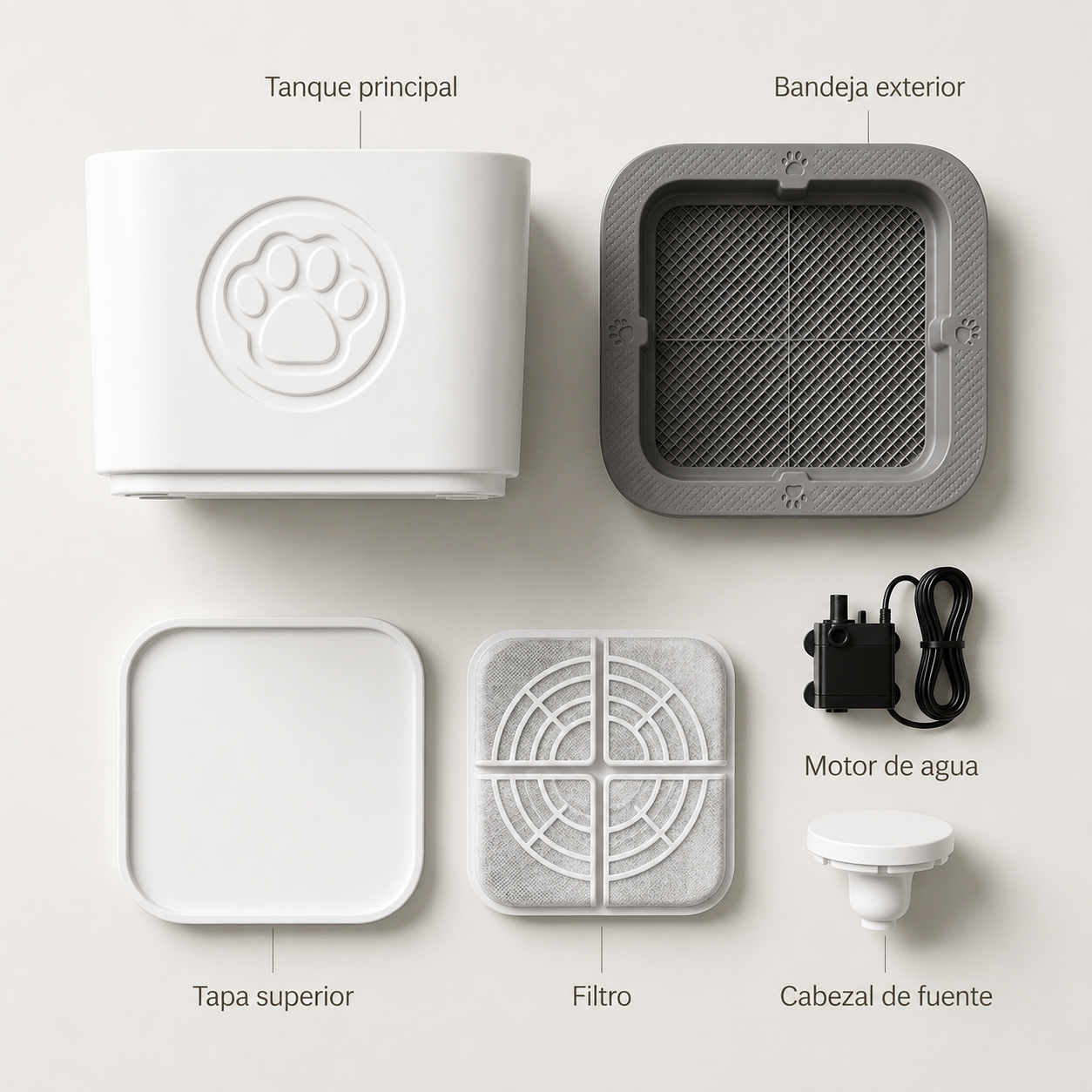 Bebedero Automático para Gatos y Perros 2L — Filtro Incluido 2